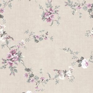 Kuitutapetti Tekstiili Blomma Beige|Vaaleanpunainen|Vihreä